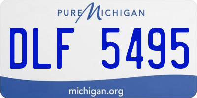 MI license plate DLF5495