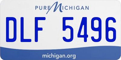 MI license plate DLF5496