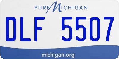 MI license plate DLF5507