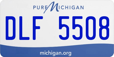 MI license plate DLF5508