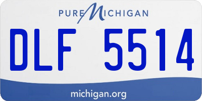MI license plate DLF5514