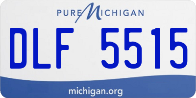 MI license plate DLF5515