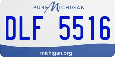 MI license plate DLF5516