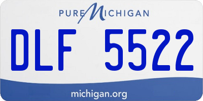 MI license plate DLF5522