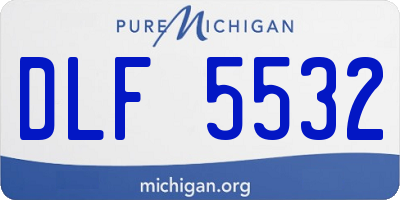 MI license plate DLF5532