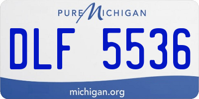 MI license plate DLF5536