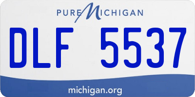 MI license plate DLF5537