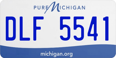 MI license plate DLF5541