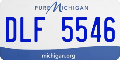 MI license plate DLF5546