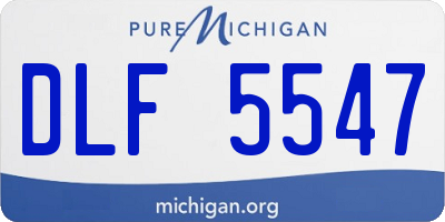 MI license plate DLF5547