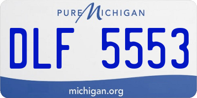MI license plate DLF5553