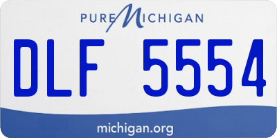 MI license plate DLF5554