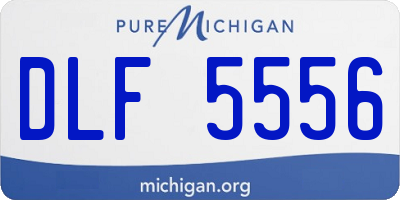 MI license plate DLF5556