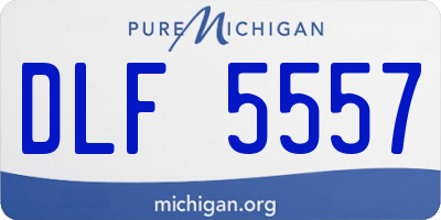 MI license plate DLF5557