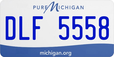 MI license plate DLF5558