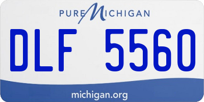 MI license plate DLF5560