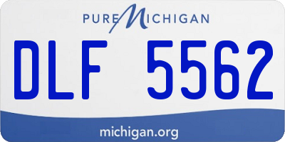 MI license plate DLF5562