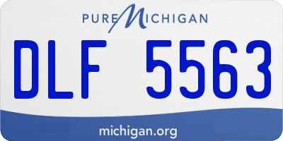 MI license plate DLF5563