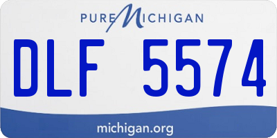 MI license plate DLF5574