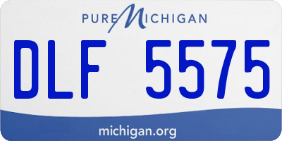 MI license plate DLF5575