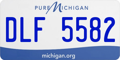 MI license plate DLF5582