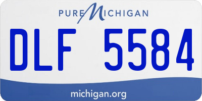 MI license plate DLF5584
