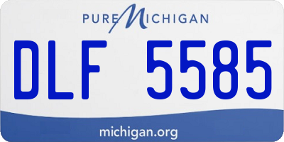 MI license plate DLF5585