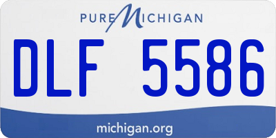 MI license plate DLF5586