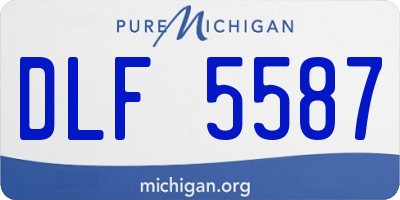 MI license plate DLF5587