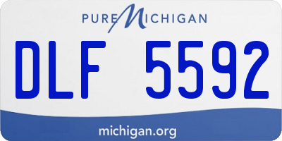 MI license plate DLF5592