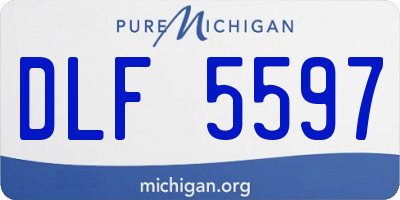 MI license plate DLF5597