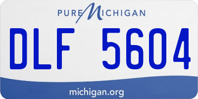 MI license plate DLF5604