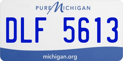 MI license plate DLF5613