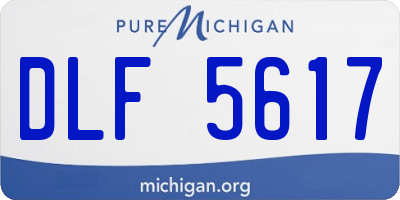 MI license plate DLF5617