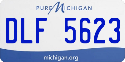 MI license plate DLF5623