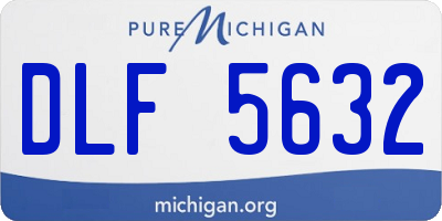 MI license plate DLF5632