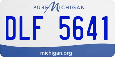 MI license plate DLF5641