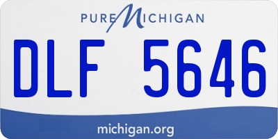 MI license plate DLF5646