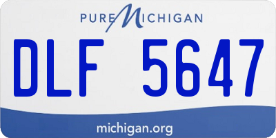 MI license plate DLF5647