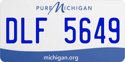 MI license plate DLF5649