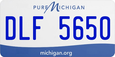 MI license plate DLF5650