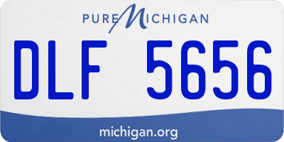 MI license plate DLF5656