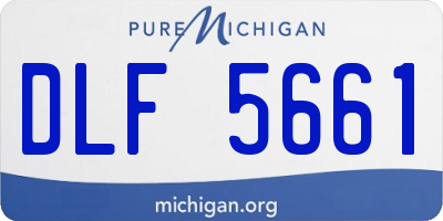 MI license plate DLF5661
