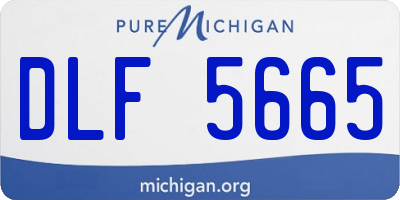 MI license plate DLF5665
