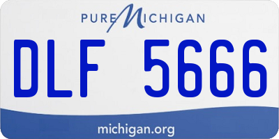 MI license plate DLF5666