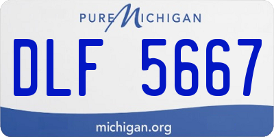 MI license plate DLF5667