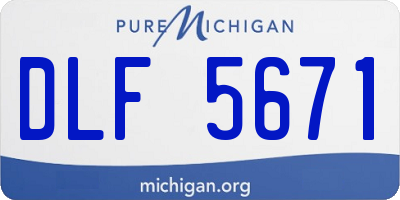 MI license plate DLF5671
