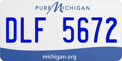 MI license plate DLF5672