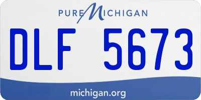 MI license plate DLF5673