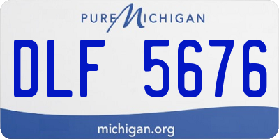 MI license plate DLF5676